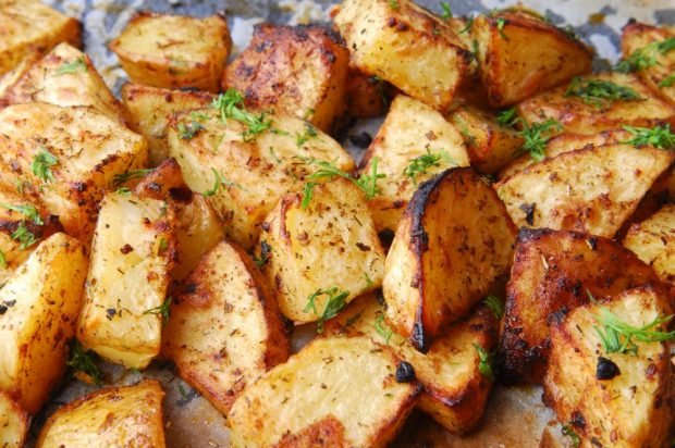 Classic potatoes are in a rustic