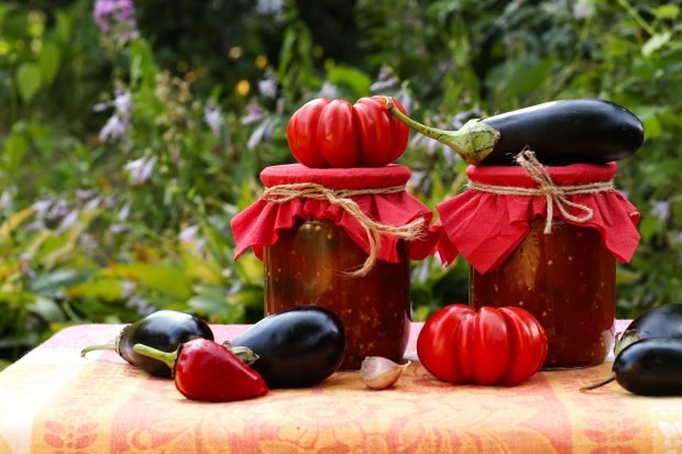 Eggplant in tomato for the winter