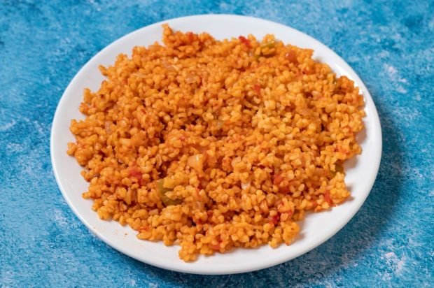 Lenten pilaf from a bulgur in a slow cooker