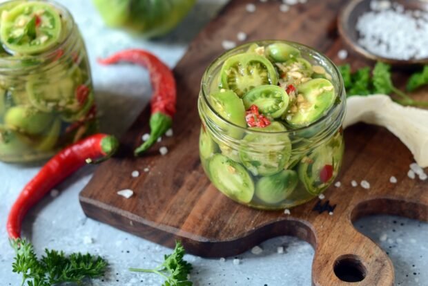 Pickled green tomatoes per night