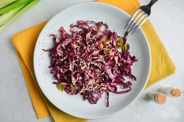 Red cabbage with onions