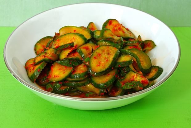 Salad from sharp cucumbers